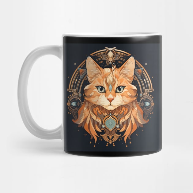 Art Nouveau Ginger Cat by Suztv